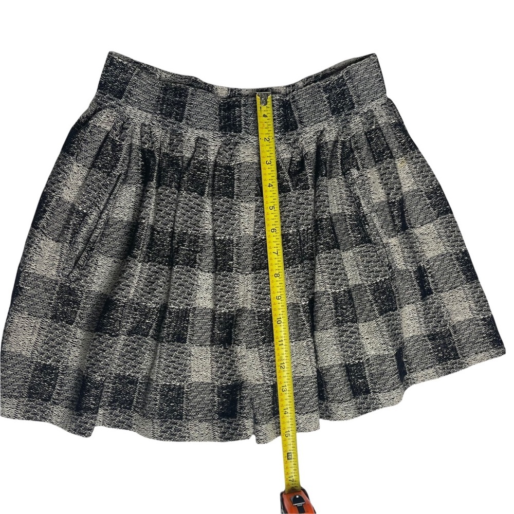 FP Holly Go Lightly Black and Cream plaid flouncy mini Skirt - Picture 14 of 15